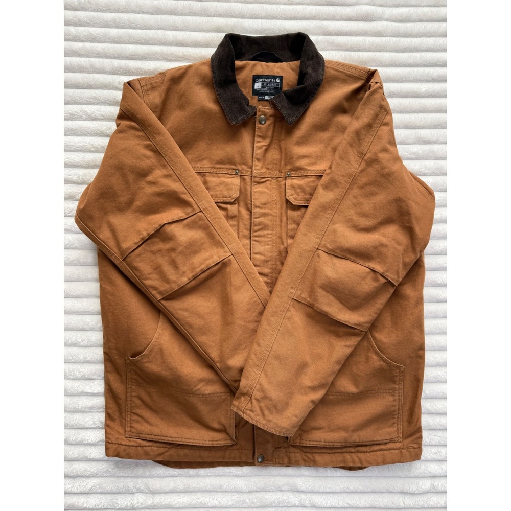 Carhartt Full Swing Traditional Coat Brown Duck Insulated Jacket 103283-211